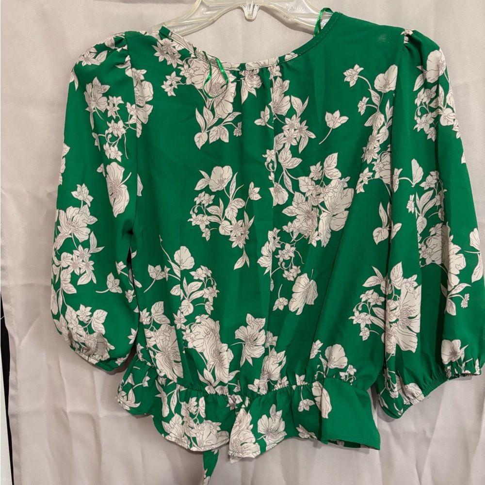Sienna Sky Emerald Floral Blouse